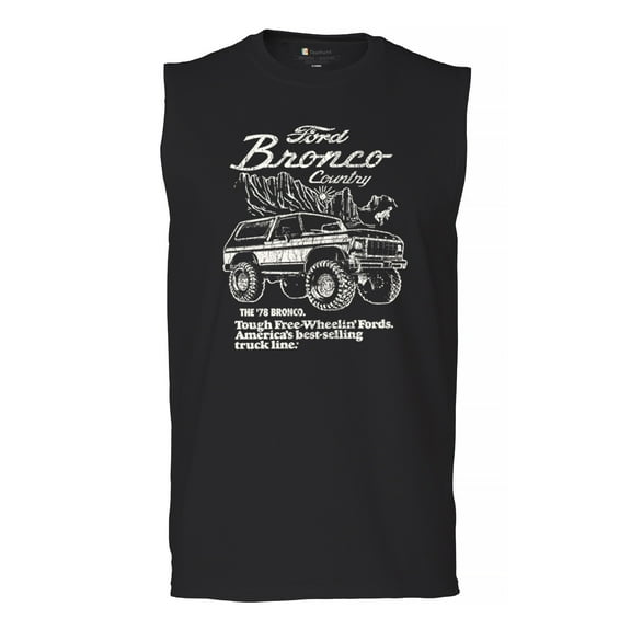 Ford Bronco Country Tough Free Wheeling 1978 Muscle Shirt Vintage Truck Fan 4x4 Off Road Classic Car Show Men's