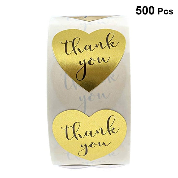 MLINS Multi Color SelfAdhesive Thank You Stickers for Decor 500pcs Paper Baking Packing Labels