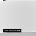 thumbnail image 3 of Claxy 3-Light Black Flush Mount Light with Drum White Fabric Shade, 3 of 7
