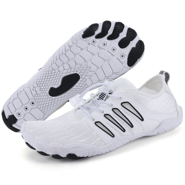 Sandalias Playa Descalzas FLhrweasw Secado Rápido para Hombres y Mujeres 37 Blanco Negro