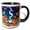 Black/White, variant on 3drose, Squirrel Found a Cup of Coffee in Magic Forest. Allegory of Autumn, 15oz Mug