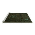 thumbnail image 2 of Ahgly Company Machine Washable Indoor Square Persian Turquoise Blue Traditional Area Rugs, 5' Square, 2 of 4