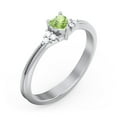 thumbnail image 3 of Birthstone Heart Ring with Shoulder Accents - Peridot (August), 3 of 4