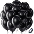 thumbnail image 1 of Globos de fiesta de látex Bezente negros de 30 cm, paquete de 100, 1 of 9