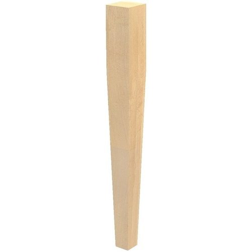 Brown Wood 2 Sided Square Tapered Leg Unfinished Alder 01530310AL1