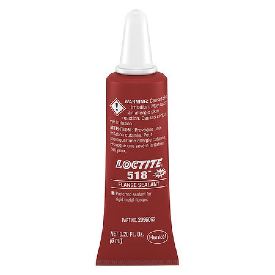 LOCTITE 2096062 Gasket Sealant,6mL,Red,Paste Loctite 518 Flange Sealant
