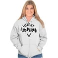 thumbnail image 5 of US Air Force I Love My USAF Man Zip Hoodie Sweatshirt Women Brisco Brands X, 5 of 6