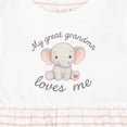 thumbnail image 4 of Inktastic Cute Elephant My Great Grandma Loves Me Girls Baby Dress, 4 of 5