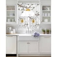 thumbnail image 3 of Bees Branches Swag Curtains for Living Room/Bedroom Windows, Farmhouse Spring Botanical Watercolor Kitchen Curtains and Valances Set 36 Inch Length, Light Filtering Swags Valance Curtain Panels, 3 of 5