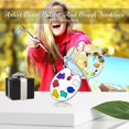 thumbnail image 6 of Artist Paint Palette and Brush Necklace 925 Sterling Silver Colorful Painter Pendant Necklace Painting Jewelry Gifts for Women Art Teacher, 6 of 6