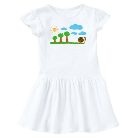 

Inktastic Painting Snail Gift Baby Girl Dress