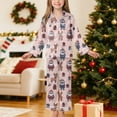 thumbnail image 2 of Gubotare Kids Plaid Christmas Pajamas Girls Cute Little & Big Girls Pajamas - Comfy Long Sleeves 2PCS PJS Size 11-12 (Light Pink,11-12 Years), 2 of 9