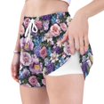 thumbnail image 4 of FORMRS Womens Swim Shorts Mesh Liner Quick Dry Casual Beach Board Bottom with Pockets, Sizes S-2XL, Pink and Purple Flowers, 4 of 9