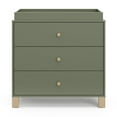 thumbnail image 4 of Storkcraft California 3 Drawer Dresser with Infant Changing Topper, Olive with Driftwood, 4 of 16