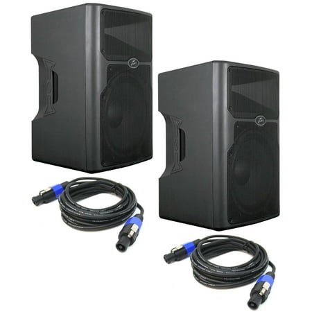 Peavey (2) Pvx15 Pro Audio DJ 800W Passive 15" Pa Speakers & Speakon Cables New
