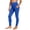 Blue, variant on Girls Athletic Leggings Soft Stretchy Ankle Length High Waisted Yoga Pants with Pockets for Running Hiking Bike Light Blue 8 Years
