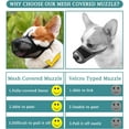 thumbnail image 5 of Fongwan Dog Muzzle Soft Mesh Mask with Velcro for Small Medium and Large Dogs Anti Biting Barking and Chewing XL,Black, 5 of 11