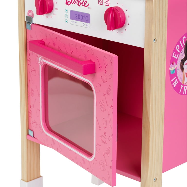 Theo Klein Barbie Epic Chef Pretend Play Cooking Set Fun Wooden Toy Kitchen Playset for Kids 3 and Up Walmart