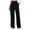Black, variant on Women’s High Waisted Drawstring Wide Leg Casual Pants - Cotton Soft Elastic Waistband Side Pockets Active Athleisure for Comfort & Style (S-2XL)