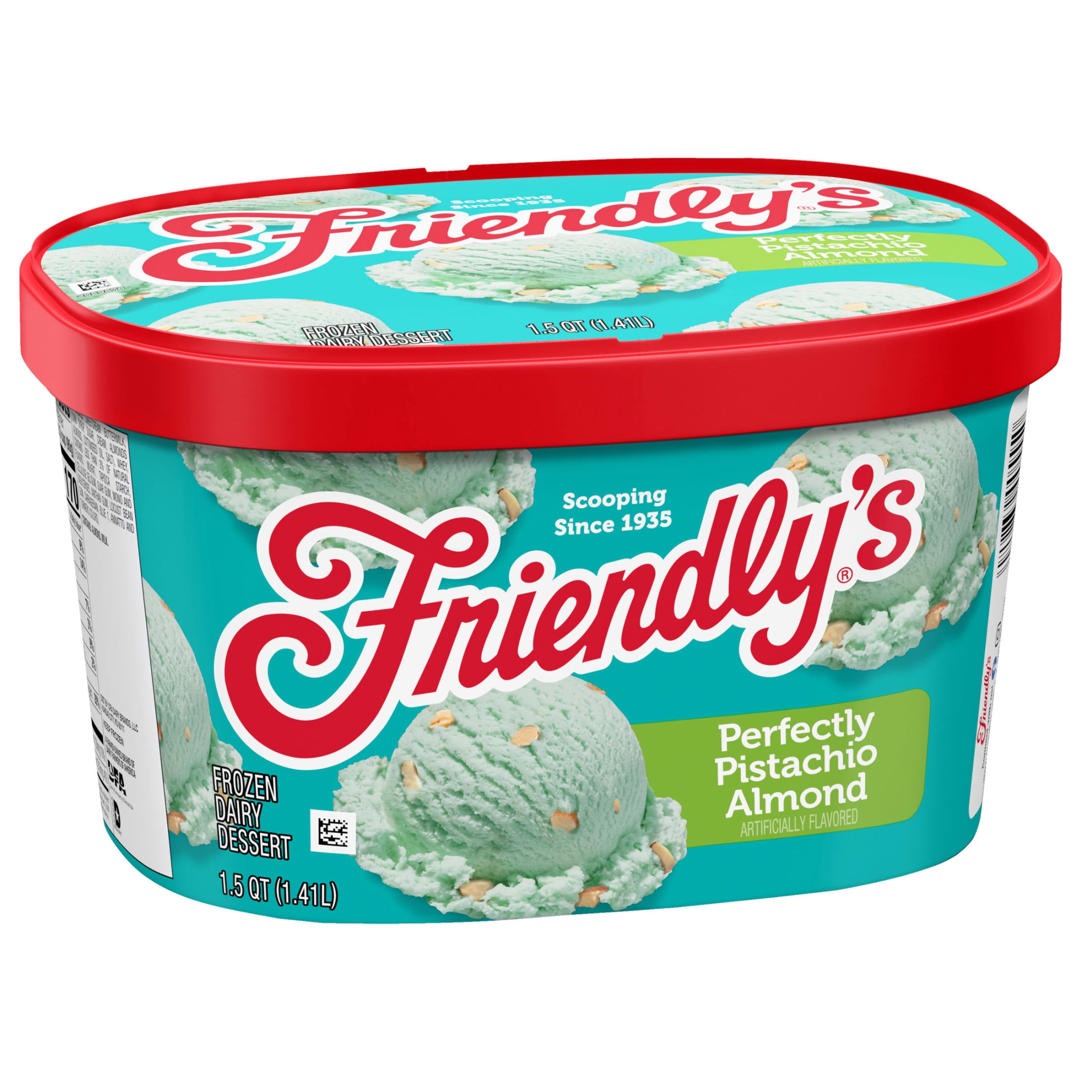 Friendly's Perfectly Pistachio Almond Frozen Dairy Dessert, 1.5 Quart