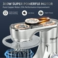 thumbnail image 3 of HOWORK Electric Stand Mixer, 5QT Multifunctional with Dough Hook, Wire Whip & Beater, Silver, 3 of 12
