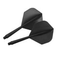 thumbnail image 4 of Uxcell 2BA Plastic Integrated Dart Shaft and Flights Standard Shape, Black 3 Pack, 4 of 5