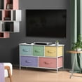 thumbnail image 2 of BuySphere Kids Dresser with 5 Drawers - Storage Chest Organizer Unit with Steel Frame, Wood Top, Easy Pull Fabric Bins - Long Wide TV Stand for Bedroom Furniture, Hallway, Closet & Office Organization, 2 of 14