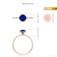 thumbnail image 5 of ANGARA Lab Grown 1 Ct Round Blue Sapphire Hidden Halo Engagement Ring for Women in 14K Rose Gold (Size-6mm) | September Birthstone, Anniversary, Jewelry Gift for Women | Lab-Grown Blue Sapphire Ring, 5 of 8