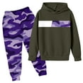 thumbnail image 2 of WOYY Big Girls Camo Sweatsuit Hooded Sweatshirt Jogger Pants Outfits, Sizes 9-10, 2 of 3