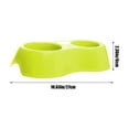 thumbnail image 3 of Iumwxz Pet Double Bowl for Dogs and Cats Blue Plastic Food and Water Bowl Set with Non Slip Base 27x6x6cm Small Oval Feeding Dish for Travel and Home Use, 3 of 6