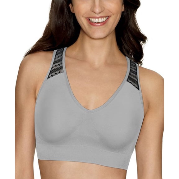 Hanes Get Cozy Lace Pullover ComfortFlex Fit Wirefree Bra, Sterling Grey, 3XL