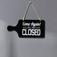 thumbnail image 6 of NIBOLOG Door Sign Double Sided Painting Letter Printing Universal Door Plaque Welcome Sign for Shopwindows, 6 of 8