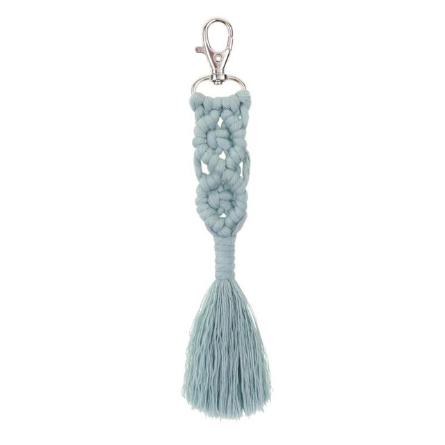 Techinal Tassel Keychains for Women Boho key Holder Keyring Macrame Bag Charm Car Hanging Jewelry Gift for Friends