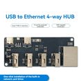 thumbnail image 3 of CH339F USB to RJ45 Ethernet Hub Module 4-Channel USB2.0 Extender with Network Card Driver Plug and Play,1 * Hub Module,Black, 3 of 6