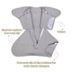 thumbnail image 4 of Saco de dormir para bebés Mickcer, 61 cm, 3 a 6 meses, gris, 4 of 7