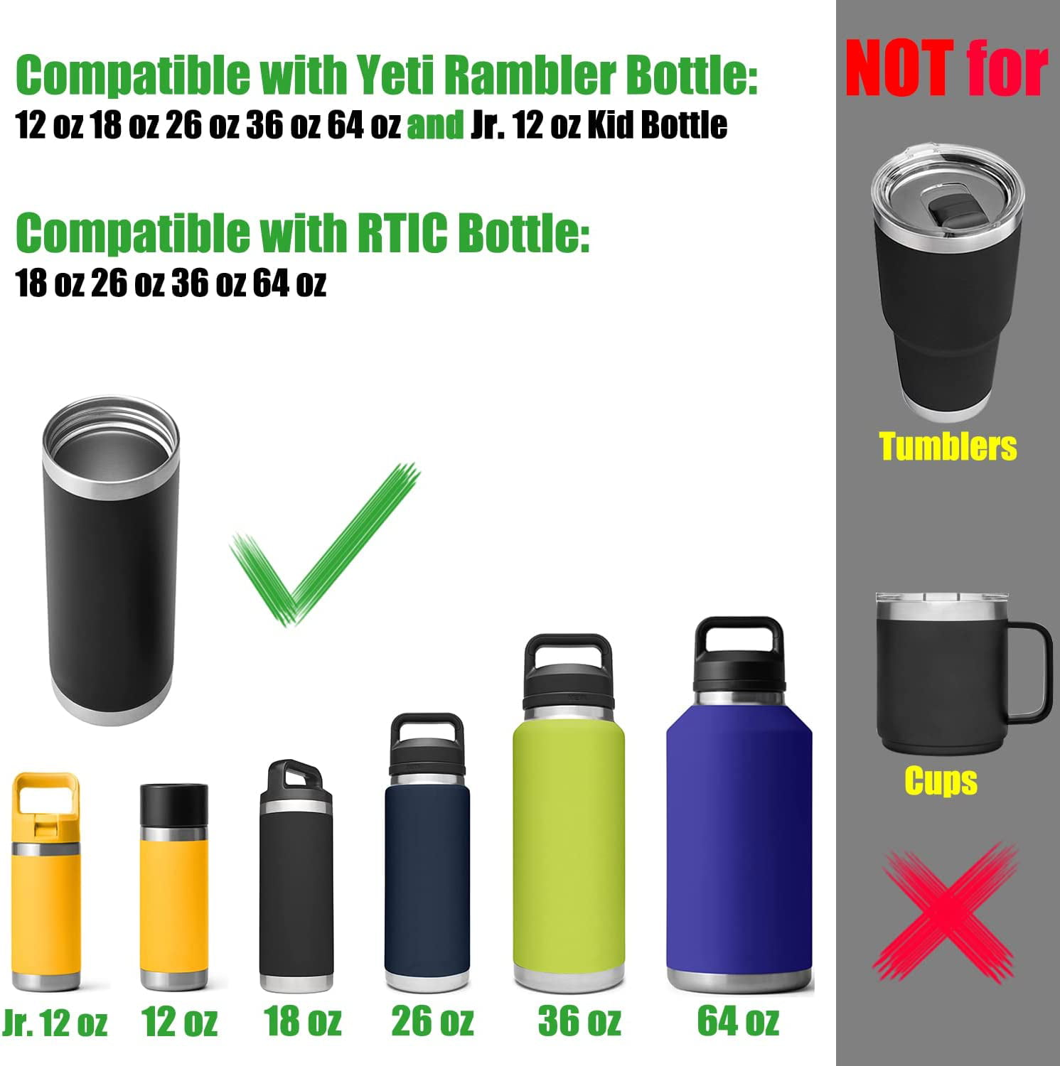 Buy YETI Rambler Cup Turner Adapter for 64oz,46oz,26oz, and 18oz Tumblers  Commercial Grade Sold at Big Box Sporting Goods Stores Online in India 