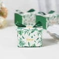 thumbnail image 6 of 25 Green Monstera Leaf Print Favor Gift Boxes Satin Ribbon Bow Party Decorations, 6 of 6