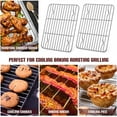 thumbnail image 3 of NOGIS Small Baking Rack Set of 2, Stainless Steel Metal Roasting Cooking Racks, Size – 8.6"x6.2", Non Toxic & Rust Free, Fit for Small Toaster Oven, Dishwasher Safe, 3 of 7