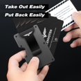 thumbnail image 2 of Cartera Lenvoten minimalista de metal con clip para billetes y bloqueo RFID, 2 of 8