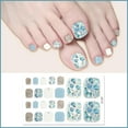 thumbnail image 1 of 22Pcs/Sheet Removable Toe Nail Fake Nail Art Fake Nails French Nails Nail Mani Press Set, 1 of 8