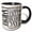 Black/White, variant on 3drose, Modern Black and Image of Gold Brush Stroke Eighty Happy Birthday, 11oz Mug