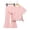 Pink, variant on LYMAYTER Infant Girls T-Shirt Outfit 2PCS Toddler Drawstring Short Sleeve Tees Tops and Flare Pants Sets for Kids 12 Months - 10 Y