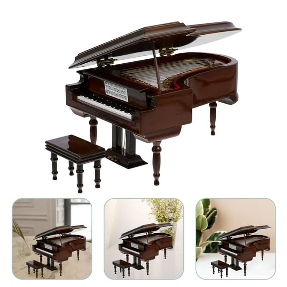 PAMINGONO 1Pack Music Decor Piano Box Wooden and Plastic Material for Office Decoration Simple Design