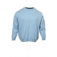 thumbnail image 2 of Club Room Mens Heather Cotton Crew Neck Sweater (4XLarge Tall, Parisian Blue), 2 of 5