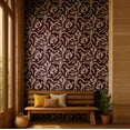 thumbnail image 2 of S4Sassy Peel & Stick Vinyl Wallpaper, Floral Wall Paper Contact Paper Waterproof- Purple, 25"x240", Textured Finish, Removable Asian Style Covering for Home Decor in Bedrooms & Living Areas, 2 of 9