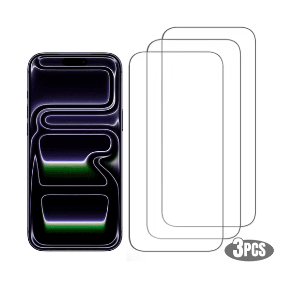 3-Pack Qixxronics iPhone 17 Pro Max Screen Protector Tempered Glass HD Clear Glass Film Protector