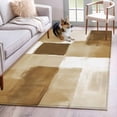 thumbnail image 3 of Area Rug for Living Room, Brown Geometric Non-Slip Indoor Large Carpet for Bedroom/Dining Room, Watercolor Ombre Modern Abstract Art Washable Low-Profile Rectangle Floor Mat Runner Rugs - 2.7 x 5 Ft, 3 of 7