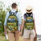 thumbnail image 4 of Disketp Mountain Daisy Meadow print Canvas Backpack Lightweight Travel Daypack Student Rucksack Laptop Backpack-Medium, 4 of 5