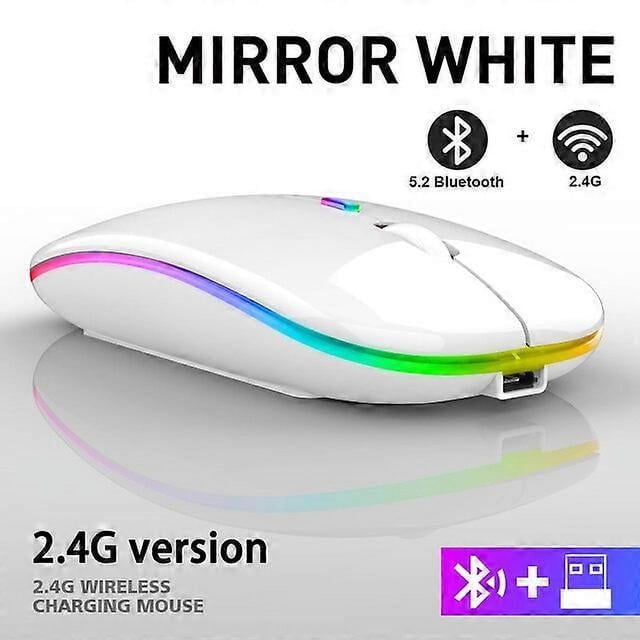Nuevo ratón inalámbrico Bluetooth con USB recargable RGB 2,4 GHz 1600 DPI