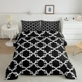 thumbnail image 2 of Manfei Abstract Geometric Floral Bedding Comforter Set,Boho Exotic Style Twin Comforter Sets,White Black Bedding Set For Men Women,Breathable Home Decor Reversible,2pcs, 2 of 8